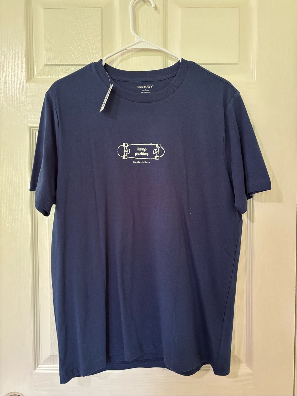 Old Navy Men's Navy Blue Graphic Skate Tee
